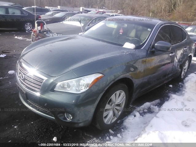 JN1BY1AR9BM370768 - 2011 INFINITI M37 X GRAY photo 2