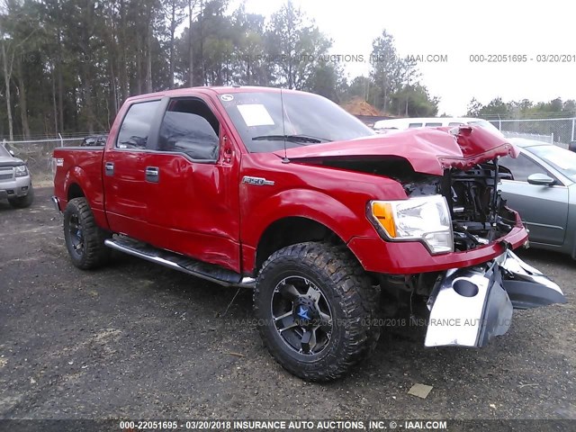 1FTFW1EV0AFD76117 - 2010 FORD F150 SUPERCREW RED photo 1