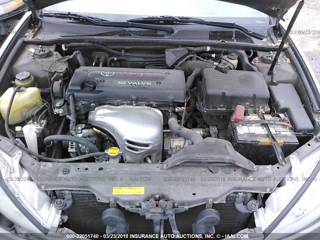 JTDBE32K953025219 - 2005 TOYOTA CAMRY LE/XLE/SE TAN photo 10