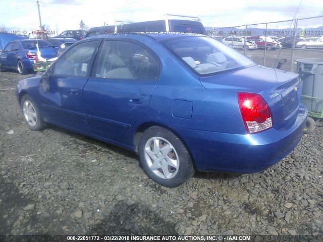 KMHDN46D75U160540 - 2005 HYUNDAI ELANTRA GLS/GT BLUE photo 3