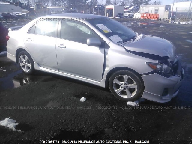 2T1BU4EE9BC634876 - 2011 TOYOTA COROLLA S/LE SILVER photo 1