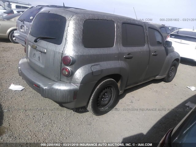 3GNCA33D08S665874 - 2008 CHEVROLET HHR LS SILVER photo 4
