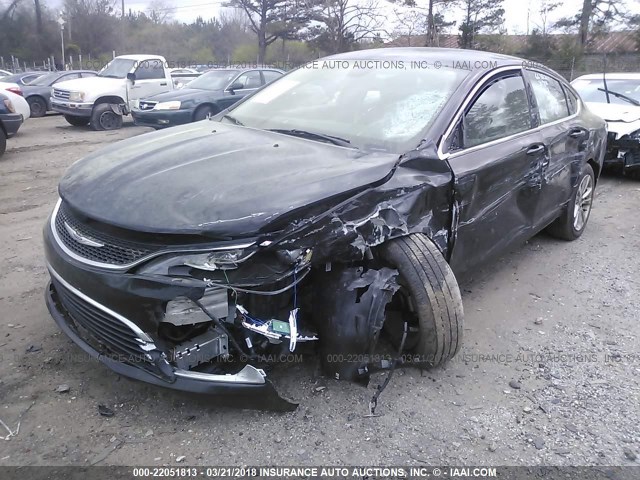 1C3CCCAB6GN174663 - 2016 CHRYSLER 200 LIMITED BLACK photo 2