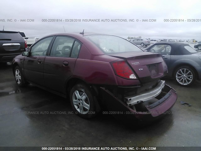 1G8AJ55F87Z105798 - 2007 SATURN ION LEVEL 2 MAROON photo 3