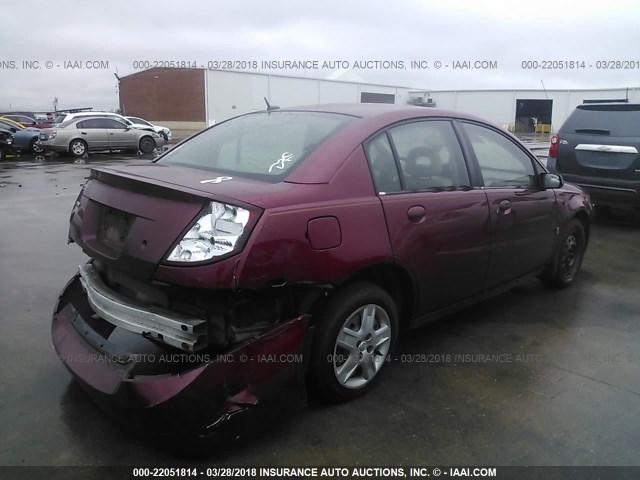 1G8AJ55F87Z105798 - 2007 SATURN ION LEVEL 2 MAROON photo 4