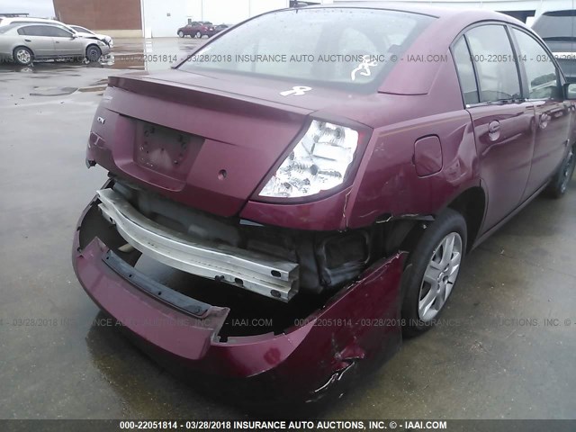 1G8AJ55F87Z105798 - 2007 SATURN ION LEVEL 2 MAROON photo 6