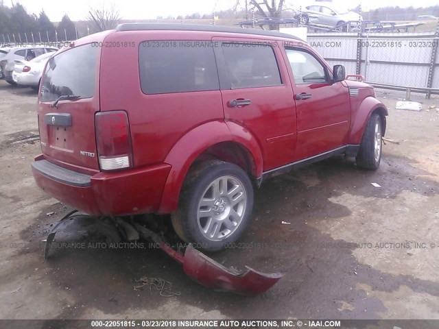 1D4PT4GKXBW572877 - 2011 DODGE NITRO HEAT RED photo 4