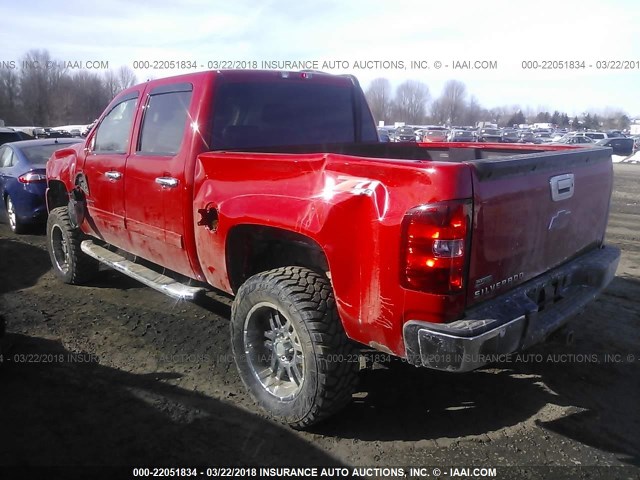 3GCPKSE3XBG187110 - 2011 CHEVROLET SILVERADO K1500 LT RED photo 3