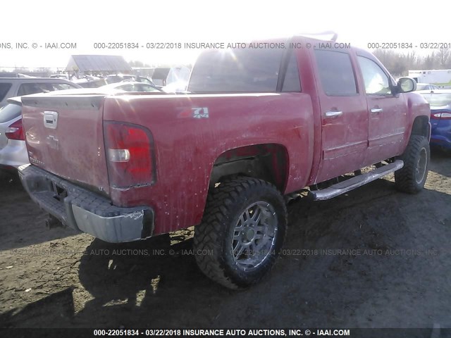 3GCPKSE3XBG187110 - 2011 CHEVROLET SILVERADO K1500 LT RED photo 4