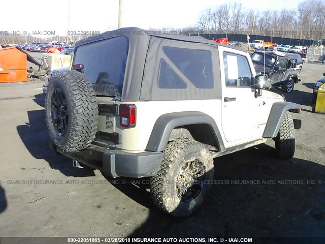 1C4AJWAG4HL626791 - 2017 JEEP WRANGLER SPORT BEIGE photo 4