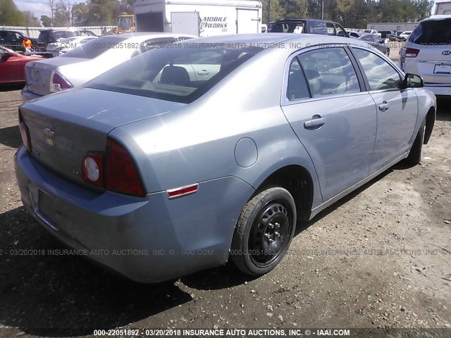 1G1ZG57B09F193468 - 2009 CHEVROLET MALIBU LS 灰色 照片 4