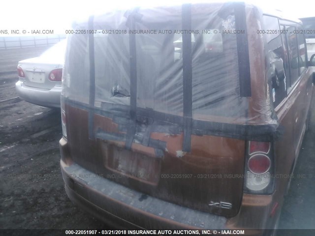JTLKT324064123692 - 2006 TOYOTA SCION XB ORANGE photo 6