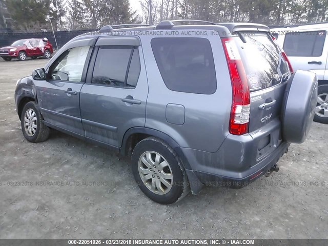 JHLRD78956C011710 - 2006 HONDA CR-V SE/EX GRAY photo 3