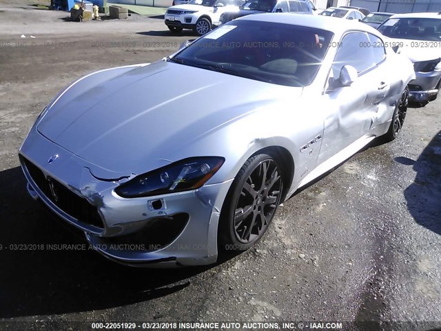 ZAM45VLA9G0177494 - 2016 MASERATI GRANTURISMO S/SPORT/MC SILVER photo 2