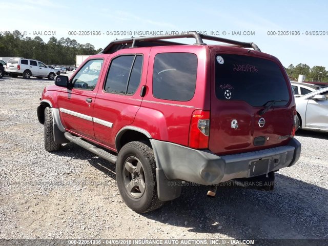 5N1ED28T42C505105 - 2002 NISSAN XTERRA XE/SE MAROON photo 3