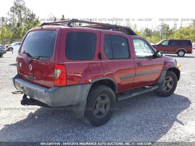 5N1ED28T42C505105 - 2002 NISSAN XTERRA XE/SE MAROON photo 4