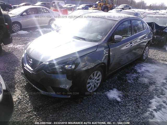 3N1AB7AP8HY368949 - 2017 NISSAN SENTRA S/SV/SR/SL GRAY photo 2