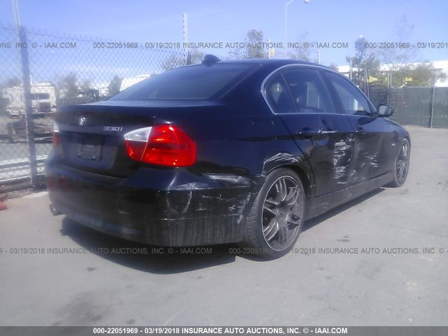 WBAVB33596KR72635 - 2006 BMW 330 I BLACK photo 4