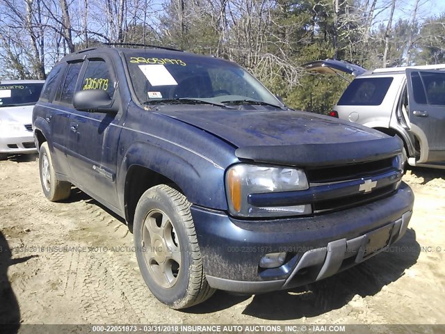 1GNDT13S242415043 - 2004 CHEVROLET TRAILBLAZER LS/LT BLUE photo 1