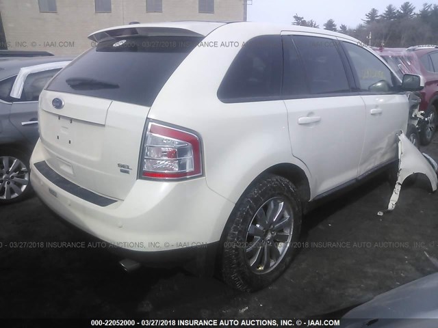 2FMDK4JC6ABB33790 - 2010 FORD EDGE SEL WHITE photo 4