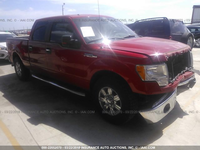 1FTFW1CV7AFD77896 - 2010 FORD F150 SUPERCREW RED photo 1