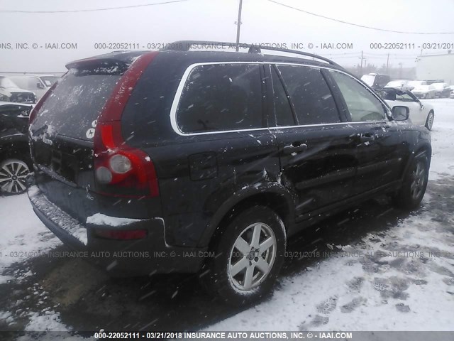 YV1CZ592851141351 - 2005 VOLVO XC90 BLACK photo 4