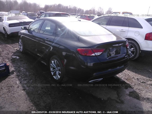 1C3CCCBG0FN551707 - 2015 CHRYSLER 200 S BLACK photo 3