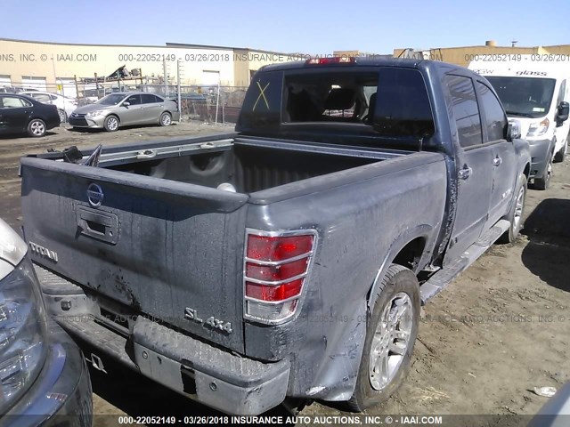 1N6AA0EC9EN516465 - 2014 NISSAN TITAN S/SV/SL/PRO-4X BLUE photo 4