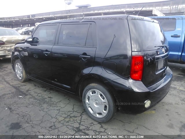 JTLKE50E081001498 - 2008 TOYOTA SCION XB შავი ფოტო 3