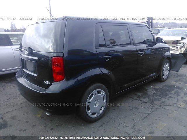 JTLKE50E081001498 - 2008 TOYOTA SCION XB შავი ფოტო 4
