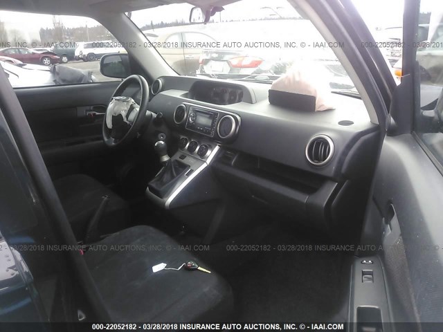 JTLKE50E081001498 - 2008 TOYOTA SCION XB შავი ფოტო 5