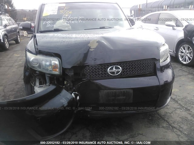 JTLKE50E081001498 - 2008 TOYOTA SCION XB შავი ფოტო 6