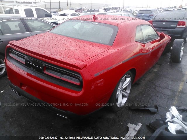 2C3CDZAG8GH125730 - 2016 DODGE CHALLENGER SXT RED photo 4