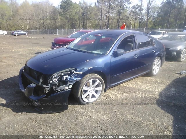 1N4BA41E87C819876 - 2007 NISSAN MAXIMA SE/SL BLUE photo 2