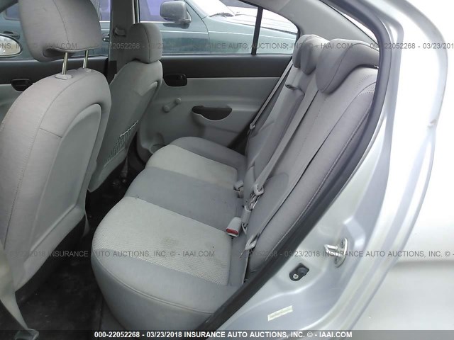 KMHCN46C79U370175 - 2009 HYUNDAI ACCENT GLS SILVER photo 8