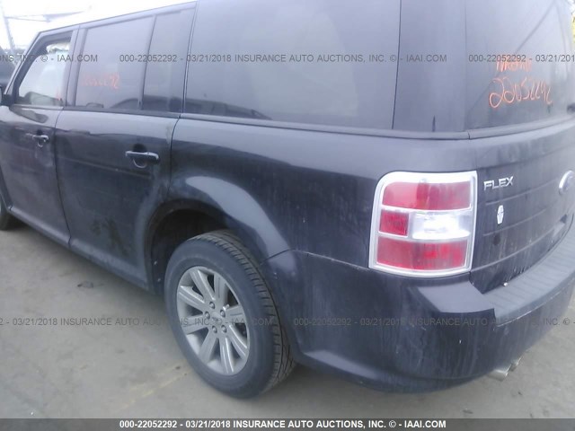 2FMGK5BC2ABA42405 - 2010 FORD FLEX SE BLACK photo 3