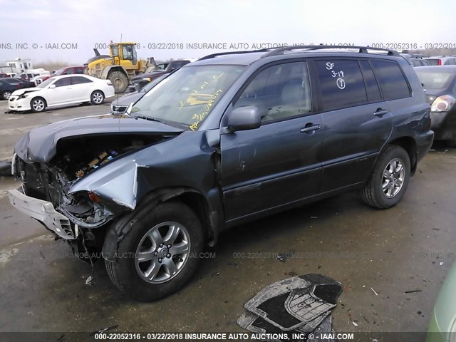 JTEHP21A070204689 - 2007 TOYOTA HIGHLANDER SPORT Light Blue photo 2