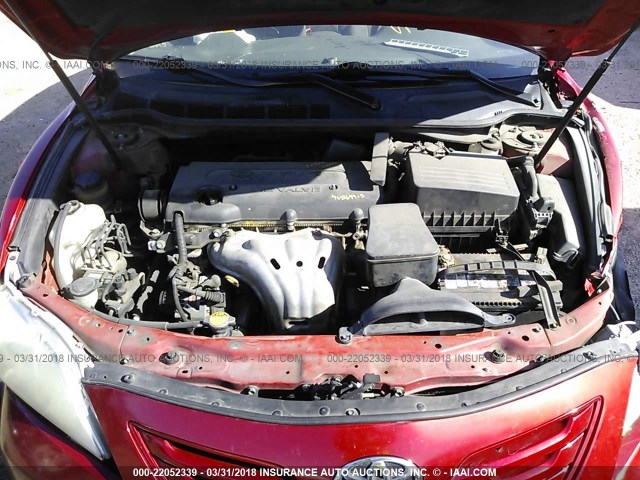 4T1BE46KX7U064152 - 2007 TOYOTA CAMRY NEW GENERAT CE/LE/XLE/SE RED photo 10