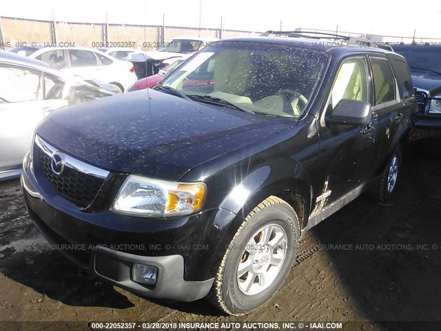 4F2CZ92Z18KM12897 - 2008 MAZDA TRIBUTE I BLACK photo 2