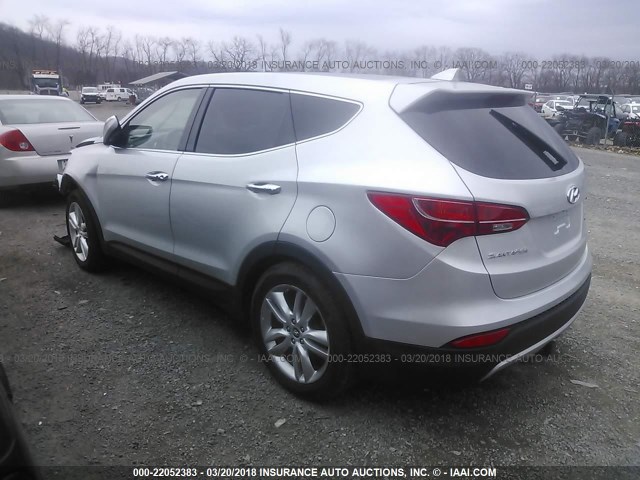 5XYZW3LA7DG029586 - 2013 HYUNDAI SANTA FE SPORT  SILVER photo 3