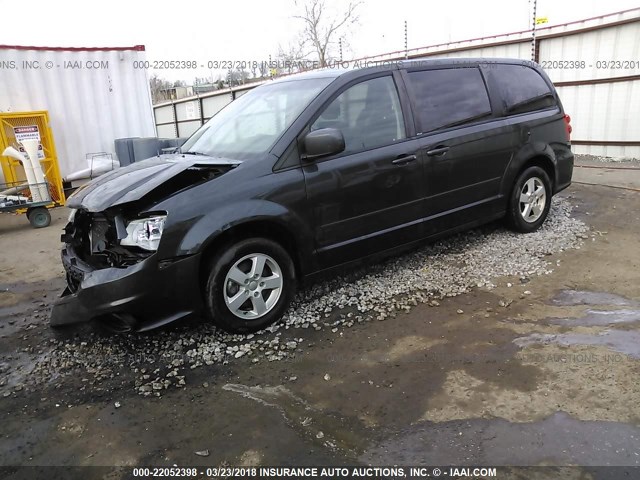 2C4RDGBG5CR370322 - 2012 DODGE GRAND CARAVAN SE GRAY photo 2