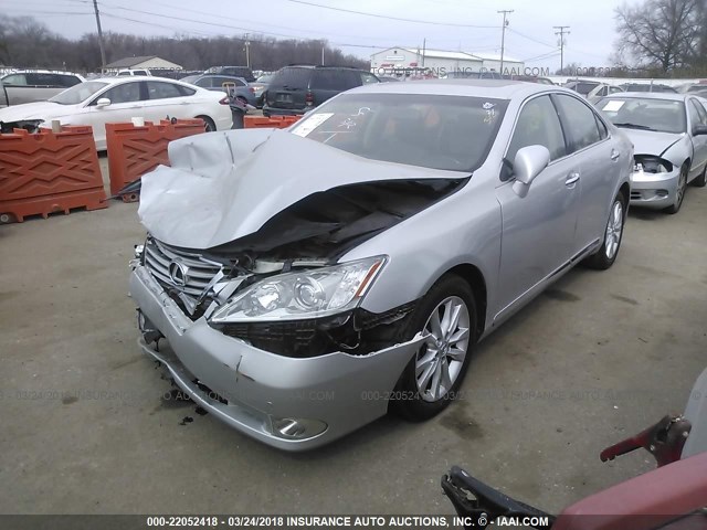 JTHBK1EG7A2388394 - 2010 LEXUS ES 350 SILVER photo 2