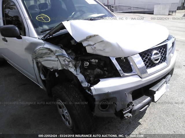 1N6BD0CT9CC400531 - 2012 NISSAN FRONTIER S/SV SILVER photo 6