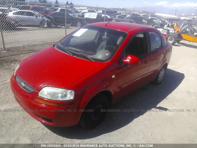 KL1TD526X5B328934 - 2005 CHEVROLET AVEO LS 红色 照片 2