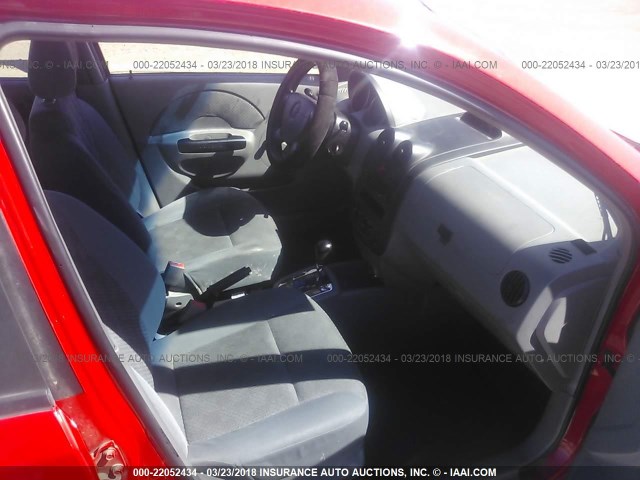 KL1TD526X5B328934 - 2005 CHEVROLET AVEO LS 红色 照片 5