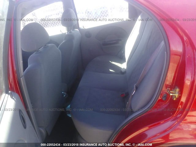 KL1TD526X5B328934 - 2005 CHEVROLET AVEO LS 红色 照片 8