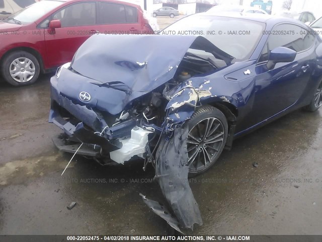 JF1ZNAA19D1721395 - 2013 TOYOTA SCION FR-S მუქი ლურჯი ფოტო 6