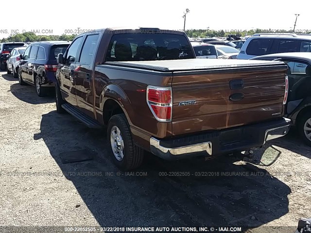 1FTFW1CFXBFB17731 - 2011 FORD F150 SUPERCREW BROWN photo 3