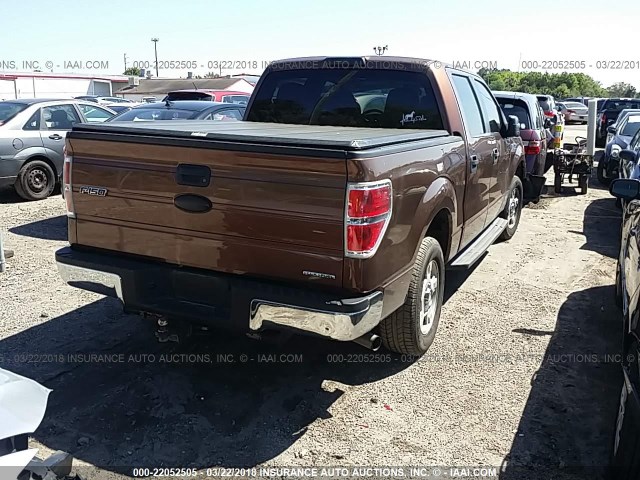 1FTFW1CFXBFB17731 - 2011 FORD F150 SUPERCREW BROWN photo 4