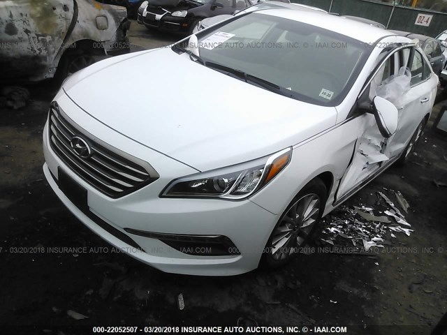 5NPE34AF1FH247496 - 2015 HYUNDAI SONATA SPORT/LIMITED WHITE photo 2